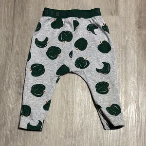 Bonds Gray and Green Apple Print Pants